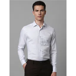 Louis Philippe Checked Cotton Regular Fit Opaque Formal Shirt-picture-11