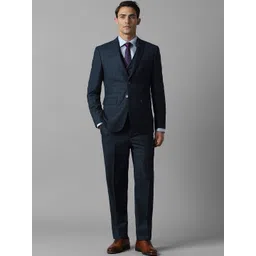 Louis Philippe Checked Single-Breasted Slim-Fit Three Piece Formal Suit-picture-25