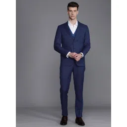 Louis Philippe Checked Slim-Fit Single-Breasted Three-Piece Formal Suit-picture-33