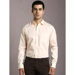 Louis Philippe Checked Spread Collar Cotton Shirt-picture-32