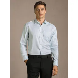 Louis Philippe Checked Spread Collar Pure Cotton Shirt-picture-20