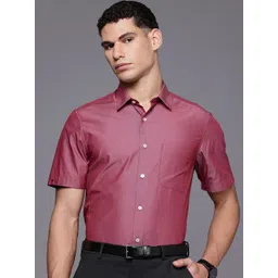 Louis Philippe Classic Fit Dual Tone Pure Cotton Formal Shirt-picture-33