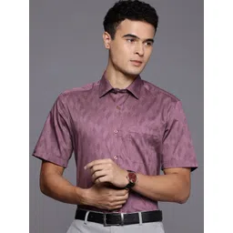 Louis Philippe Classic Fit Geometric Printed Pure Cotton Formal Shirt-picture-33