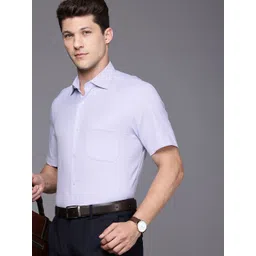 Louis Philippe Classic Fit Micro Checked Formal Shirt-picture-17