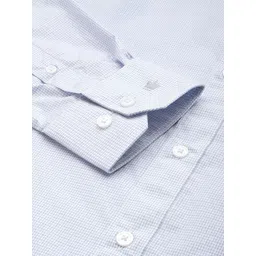 Louis Philippe Classic Fit Micro Checked Pure Cotton Formal Shirt image 5