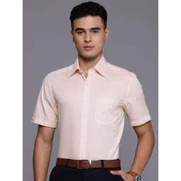 Louis Philippe Classic Fit Self Design Textured Pure Cotton Formal Shirt-picture-10