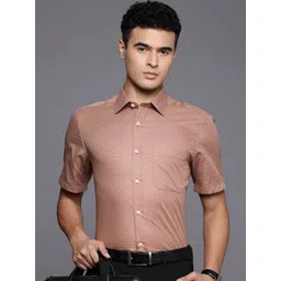 Louis Philippe Classic Fit Self Design Textured Pure Cotton Formal Shirt-picture-23