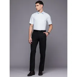 Louis Philippe Classic Fit Self Design Textured Pure Cotton Formal Shirt image 2