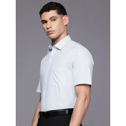 Louis Philippe Classic Fit Self Design Textured Pure Cotton Formal Shirt image 4