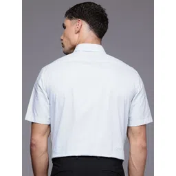 Louis Philippe Classic Fit Self Design Textured Pure Cotton Formal Shirt image 5