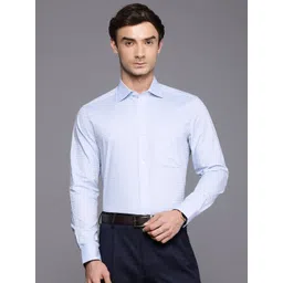 Louis Philippe Classic Geometric Self Design Formal Shirt-picture-29