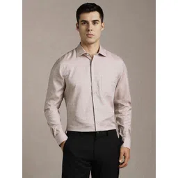 Louis Philippe Floral Printed Spread Collar Pure Cotton Formal Shirt-picture-23