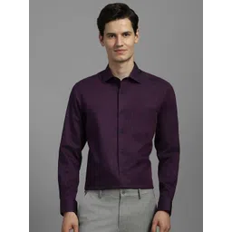 Louis Philippe Floral Printed Spread Collar Slim Fit Formal Cotton Shirt-picture-24