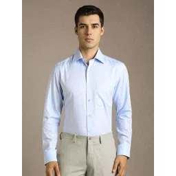 Louis Philippe Geometric Textured Long Sleeves Pure Cotton Formal Shirt-picture-23