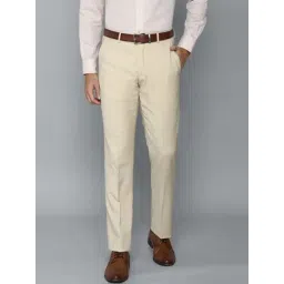 Louis Philippe Gods & Kings Beige Regular Fit Checks Trousers-picture-47