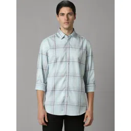 Louis Philippe Green Cotton Regular Fit Checks Shirt-picture-45