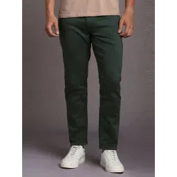 Louis Philippe Green Cotton Regular Fit Jeans-picture-33