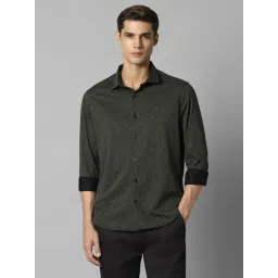 Louis Philippe Green Cotton Regular Fit Printed Shirt-picture-40