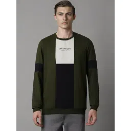 Louis Philippe Green Cotton Regular Fit Printed Sweatshirt-picture-22