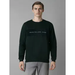 Louis Philippe Green Cotton Regular Fit Printed Sweatshirt-picture-21