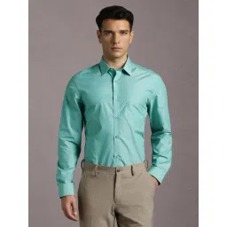Louis Philippe Green Cotton Regular Fit Shirt-picture-40