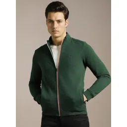 Louis Philippe Green Cotton Regular Fit Sweatshirt-picture-20
