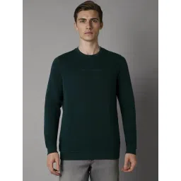 Louis Philippe Green Cotton Regular Fit Sweatshirt-picture-17