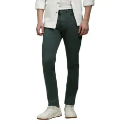 Louis Philippe Green Cotton Slim Fit Jeans-picture-29