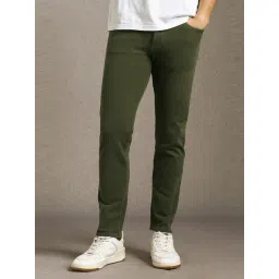Louis Philippe Green Cotton Slim Fit Jeans-picture-41