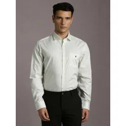 Louis Philippe Green Cotton Slim Fit Printed Shirt-picture-31