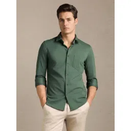 Louis Philippe Green Cotton Slim Fit Shirt-picture-34