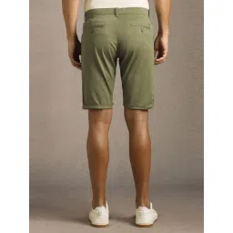 Louis Philippe Green Cotton Slim Fit Shorts image 2
