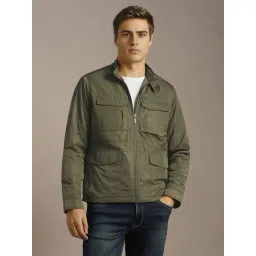 Louis Philippe Green Polyester Regular Fit Jacket-picture-13