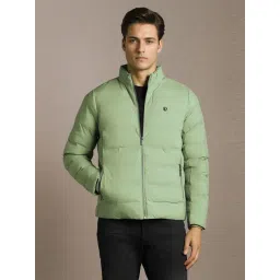 Louis Philippe Green Regular Fit Quilted Jacket-picture-22