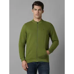 Louis Philippe Green Regular fit Solid Casual Sweatshirt-picture-43
