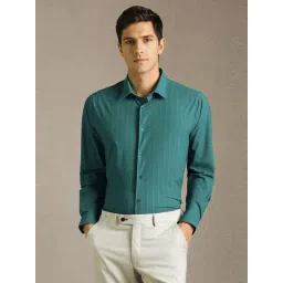 Louis Philippe Green Slim Fit Printed Shirt-picture-48