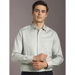 Louis Philippe Grey Cotton Regular Fit Shirt-picture-40