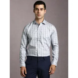 Louis Philippe Grey Regular Fit Checks Formal Shirt-picture-32