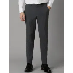 Louis Philippe Grey Regular Fit Texture Trousers-picture-37