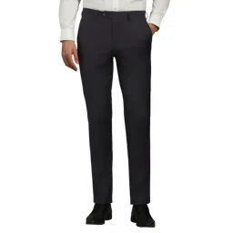 Louis Philippe Grey Regular Fit Trousers-picture-20