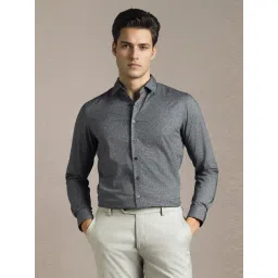 Louis Philippe Grey Slim Fit Printed Shirt-picture-24