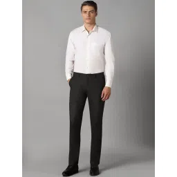 Louis Philippe Grey Slim Fit Printed Trousers image 4