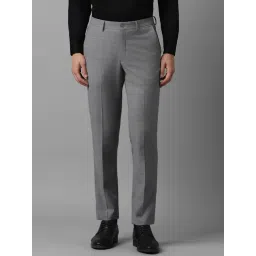 Louis Philippe Grey Slim Fit Texture Trousers-picture-36