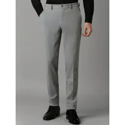 Louis Philippe Grey Slim Fit Trousers-picture-17