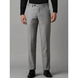 Louis Philippe Grey Slim Fit Trousers-picture-19