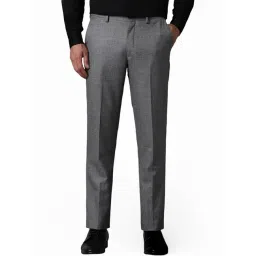 Louis Philippe Grey Slim Fit Trousers-picture-34