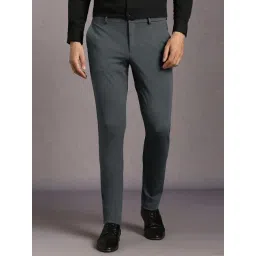 Louis Philippe Grey Slim Fit Trousers-picture-45