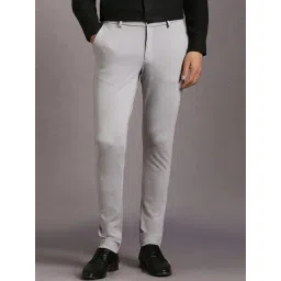 Louis Philippe Grey Slim Fit Trousers-picture-25