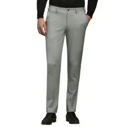 Louis Philippe Grey Slim Fit Trousers-picture-22