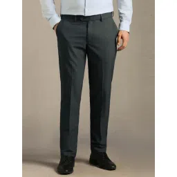 Louis Philippe Grey Slim Fit Trousers-picture-44